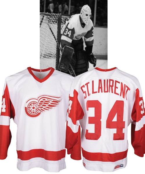 Sam St. Laurents 1986-87 Detroit Red Wings Game-Worn Jersey