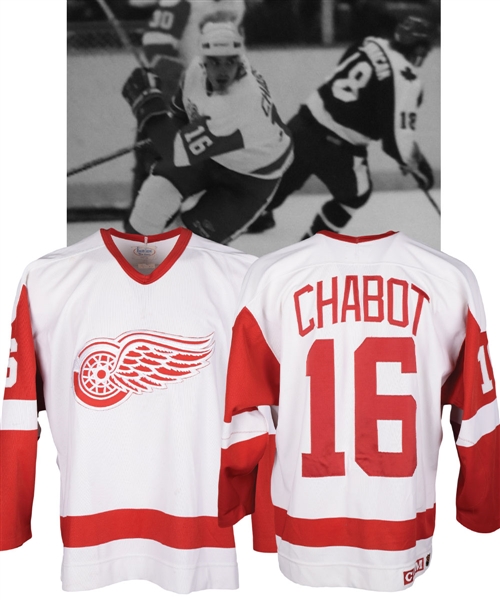 John Chabots 1990-91 Detroit Red Wings Game-Worn Jersey