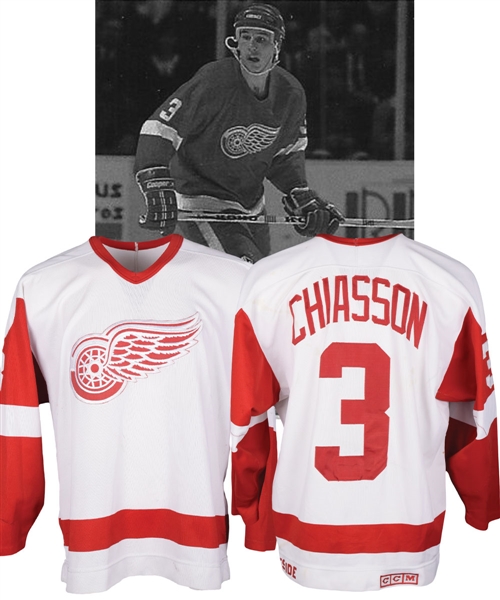 Steve Chiassons 1988-89 Detroit Red Wings Game-Worn Jersey
