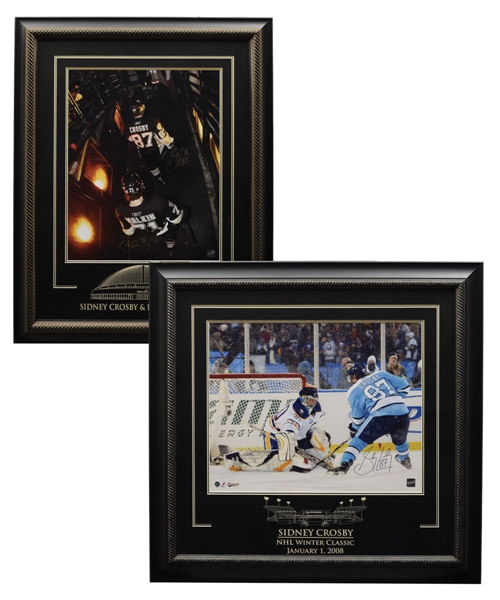 Sidney Crosby and Evgeni Malkin Dual-Signed Pittsburgh Penguins Framed Photo Plus Crosby Signed Winter Classic Framed Photo - Both with COAs