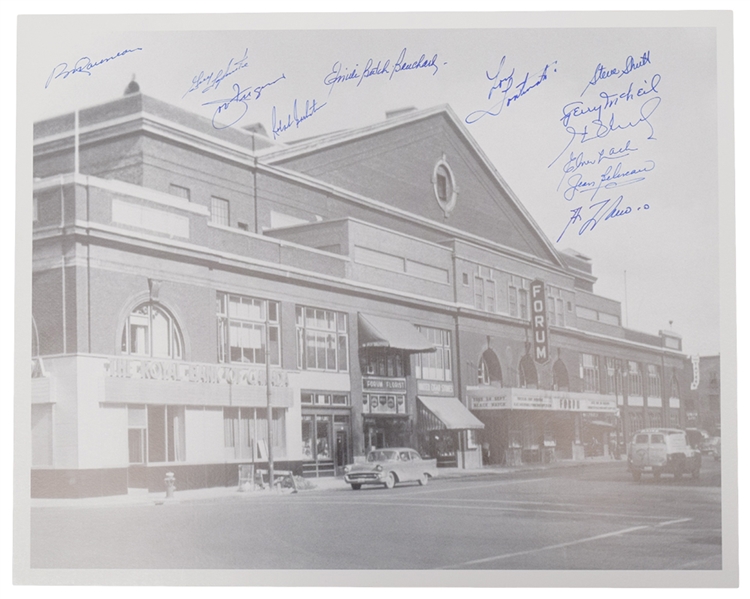 Montreal Forum Photo Signed by 12 Former Montreal Canadiens Players (16" x 20")