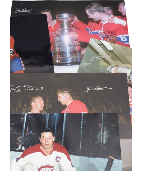 Jean Beliveau Signed Montreal Canadiens Photo Collection of 5 with LOA (16" x 20")