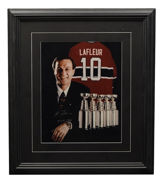 Guy Lafleur Signed Montreal Canadiens Framed Photo Collection of 3 with LOA