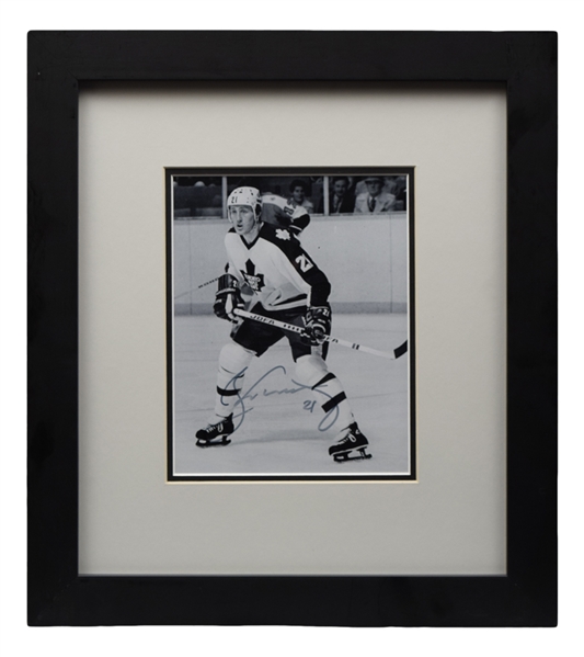 Toronto Maple Leafs Signed and Framed Photo Collection of 5 with Ace Bailey, Johnny Bower and Borje Salming with LOA