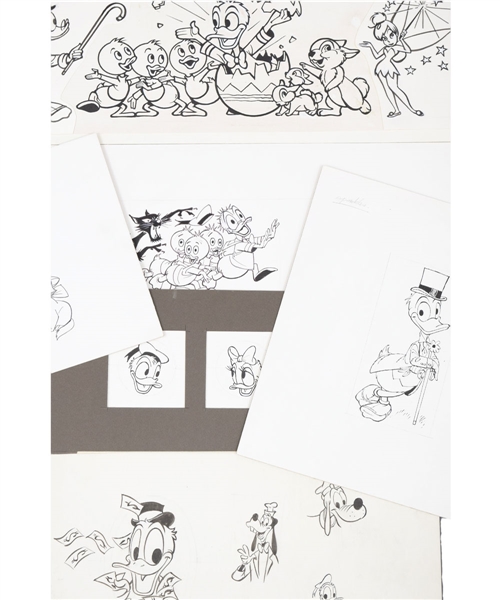 Donald Duck and Friends 1960s-1970s Walt Disney Original Advertising Sketches (6)