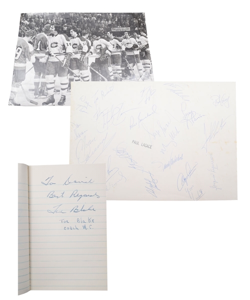 Montreal Canadiens 1960-61 Autograph Booklet and 1973-74 Team-Signed Photo with LOA