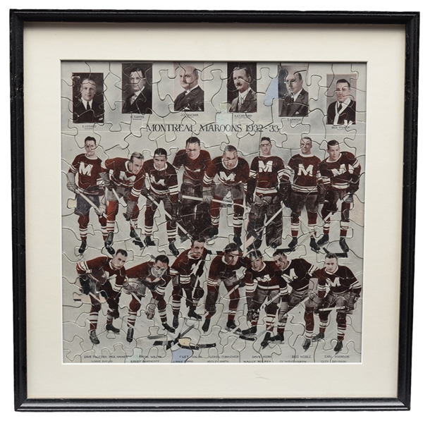 Montreal Maroons 1932-33 Framed Jigsaw Puzzle (15 3/4" x 15 3/4")