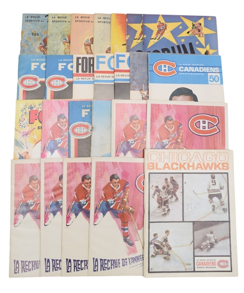 Montreal Forum 1953-69 Montreal Canadiens Hockey Program Collection of 25