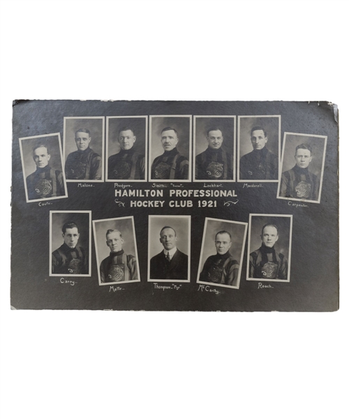 Hamilton Tigers Hockey Club 1920-21 Team Photo (9" x 14")