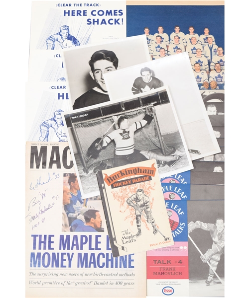 Toronto Maple Leafs Vintage Memorabilia Collection of 75 with 1934-35 Buckingham Guide, 1966-67 Hockey Talks Set, Photos and More!