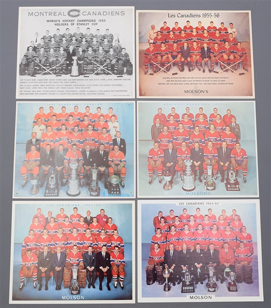 Montreal Canadiens Vintage Postcard, Molson Team Picture and Team-Issued Team Picture Collection of 200