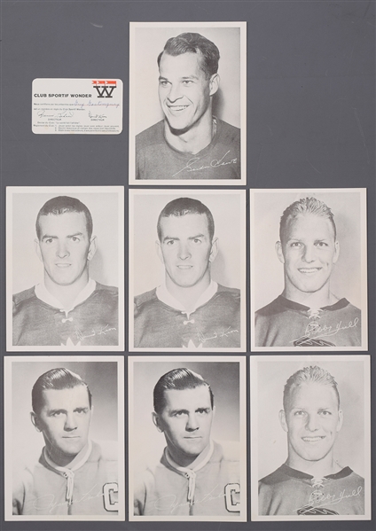 1960-61 Wonder Bread Sports Club Premium Photo Collection of 7 Plus Membership Card