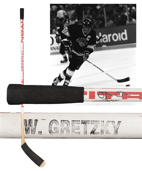 Wayne Gretzkys 1988-89 Los Angeles Kings Titan TPM 2020 Game-Used Stick