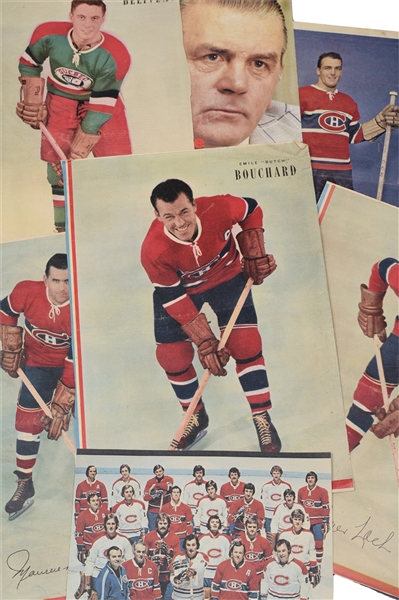 Montreal Canadiens Early-1950s "La Patrie", Early-1960s "Perspectives" and Various 1970s Hockey Picture Collection of 150