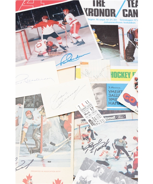 1972 Canada-Russia Series Team Canada Memorabilia Collection of 25+ with Programs, Autographs and Memorabilia