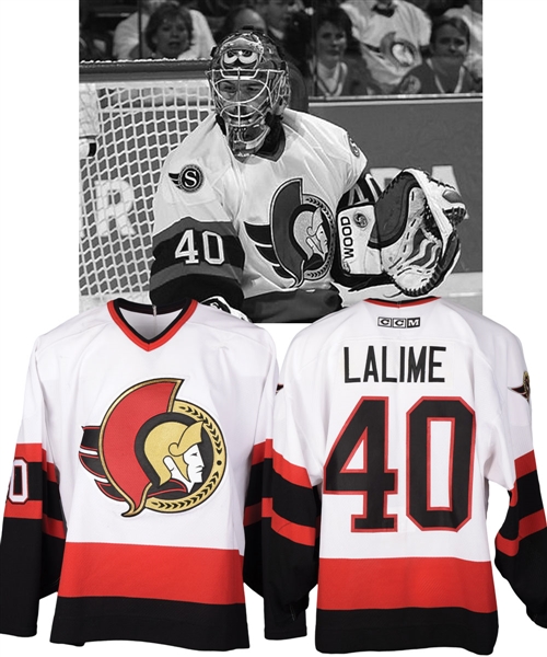 Patrick Lalimes 2002-03 Ottawa Senators Game-Worn Playoffs Jersey with LOA - Photo-Matched!