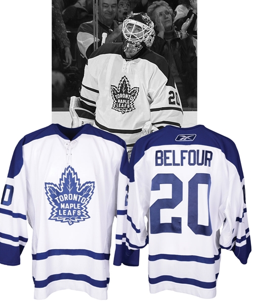 Ed Belfours 2005-06 Toronto Maple Leafs Game-Worn Alternate Jersey with Team LOA