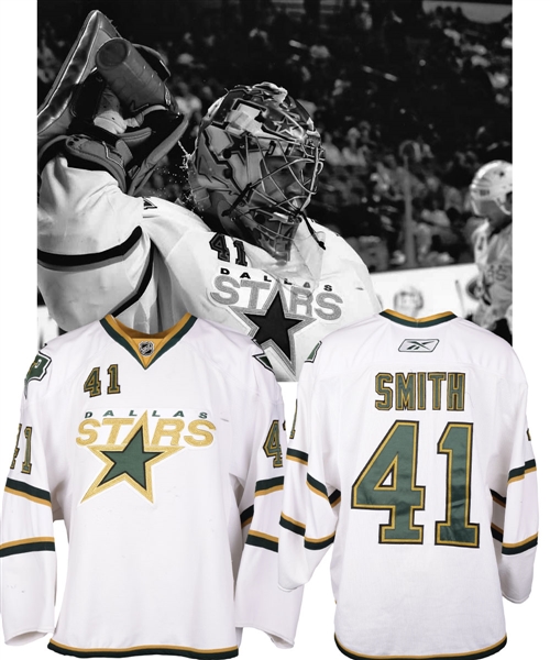 Mike Smiths 2007-08 Dallas Stars Game-Worn Jersey with Team LOA - Photo-Matched!