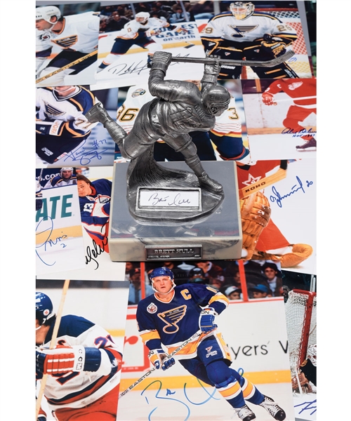 Hockey Autograph Collection of 38 with Gretzky UDA Frame, Brett Hull Signed Limited-Edition Statue, Photos and More!