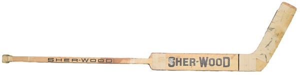 Bernie Parents Mid-1970s Philadelphia Flyers Sher-Wood Game-Used Stick