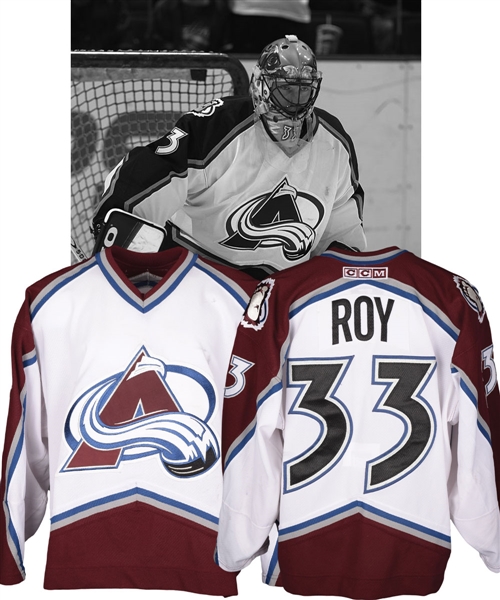 Patrick Roy’s 2002-03 Colorado Avalanche Game-Worn Jersey with LOA - Photo-Matched!