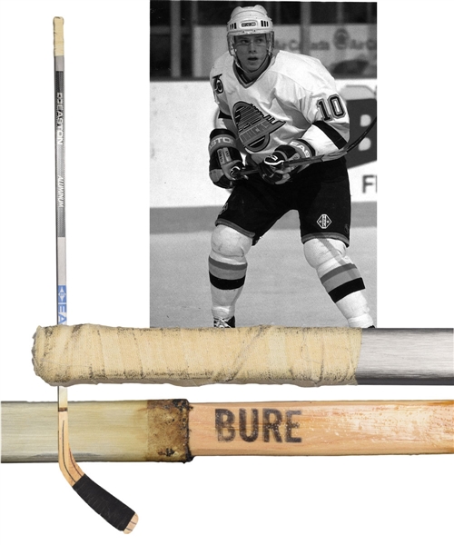 Pavel Bures 1991-93 Vancouver Canucks Easton Aluminium Game-Used Rookie Era Stick