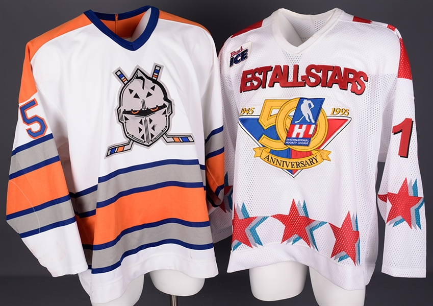 1990s ECHL Nashville Knights, 1995 IHL All-Star Game and Other Game-Worn/Souvenir Hockey Jersey Collection of 6
