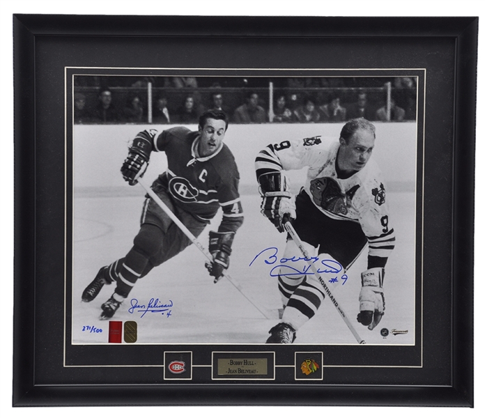 Jean Beliveau and Bobby Hull Dual-Signed Limited-Edition Framed Photo Collection of 2 (22" x 26")