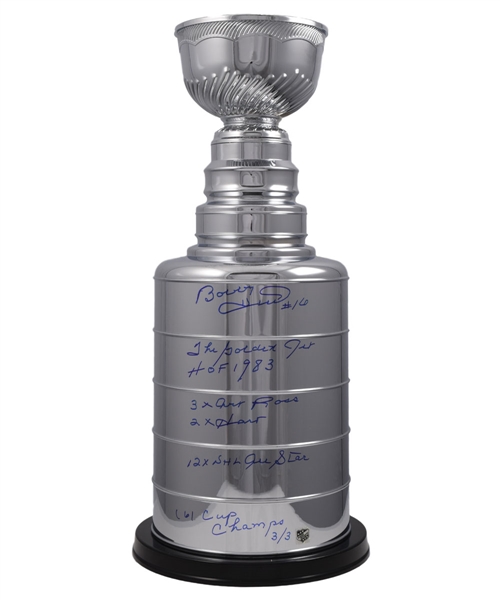 Bobby Hull Signed Limited-Edition Huge Stanley Cup Replica with Special Inscriptions