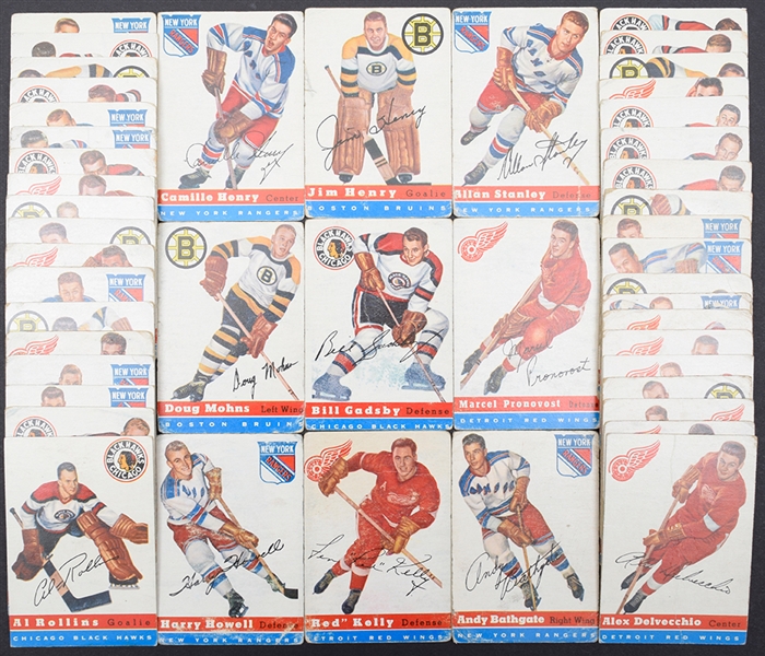 1953-54 Parkhurst Hockey Card Starter Set (61/100) and 1954-55 Topps Hockey Card Starter Set (46/60)