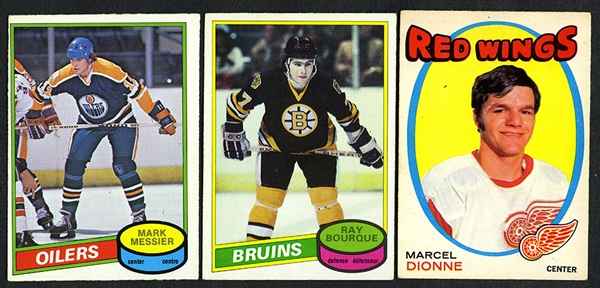 1971-84 O-Pee-Chee HOFer Rookie Card Collection of 5 with Dionne, Bourque and Messier
