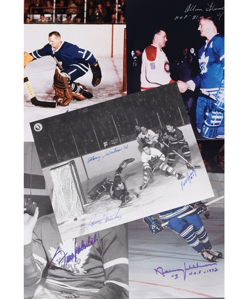 Toronto Maple Leafs HOFers and Stars Signed Photo Collection of 63 with Kennedy, Pilote, Kelly, Watson, Bower, Ullman, Gilmour, Clark and Others with LOA