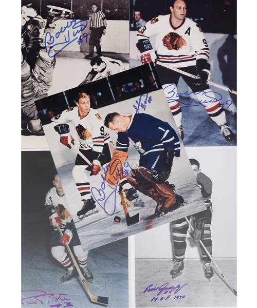 Chicago Black Hawks HOFers and Stars Signed Photo Collection of 36 with Tony Esposito, Hull Bros, Watson, Gadsby, Francis, Pilote, Hall, Smith and Others with LOA