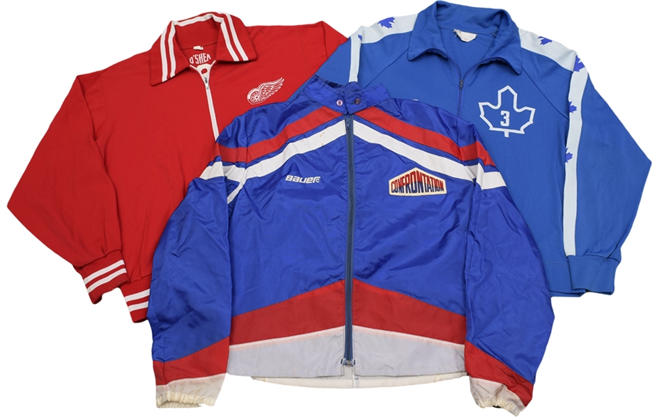 Vintage 1970s Toronto Maple Leafs and Detroit Red Wings Warm-Up Suits, Vintage Red Wings Pants and Other Pieces
