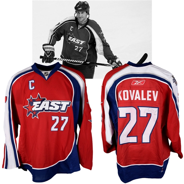 Alexei Kovalevs 2009 NHL All-Star Game Eastern Conference Signed Game-Worn Captains Jersey with NHLPA LOA