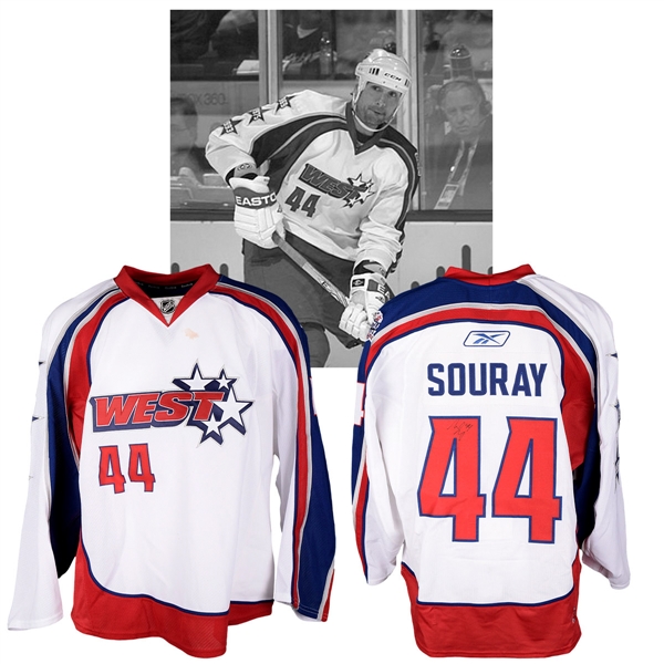 Sheldon Sourays 2009 NHL All-Star Game Western Conference Signed Game-Worn Jersey with NHLPA LOA