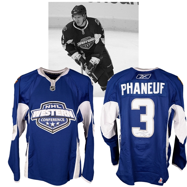 Dion Phaneufs 2007 NHL All-Star Game Western Conference Signed Game-Worn Jersey with NHLPA LOA