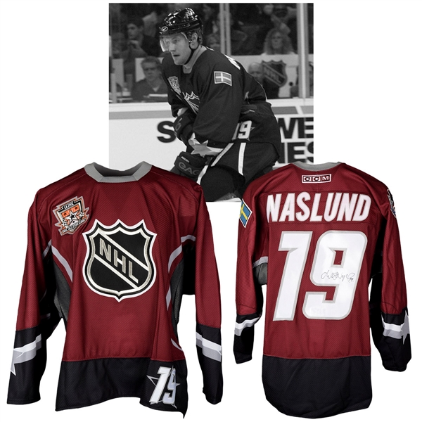 Markus Naslunds 2002 NHL All-Star Game World Team Signed Game-Worn Jersey with NHLPA LOA