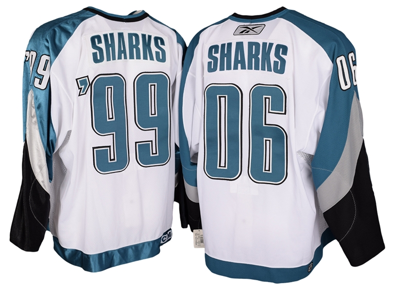 San Jose Sharks Memorabilia Collection of 15 with Jerseys, Hats and Magazines