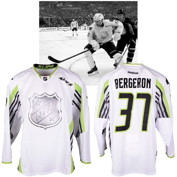 Patrice Bergerons 2015 NHL All-Star Game "Team Toews" Signed Game-Worn Jersey with NHLPA LOA