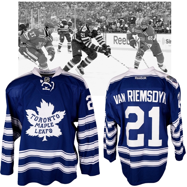 James van Riemsdyks 2014 NHL Winter Classic Toronto Maple Leafs Warm-Up Worn Jersey with NHLPA LOA