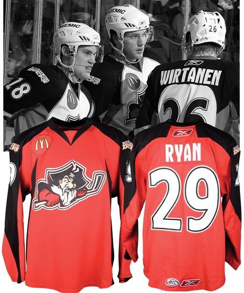 Bobby Ryans 2007-08 AHL Portland Pirates Game-Worn Third Jersey with Team LOA