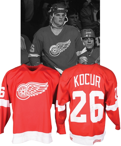 Joey Kocurs 1988-89 Detroit Red Wings Signed Game-Worn Jersey
