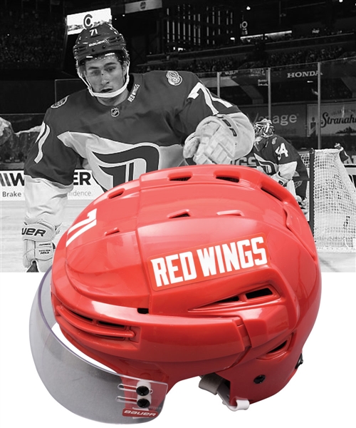 Dylan Larkins 2016 NHL Stadium Series Detroit Red Wings Game-Worn Rookie Season Helmet