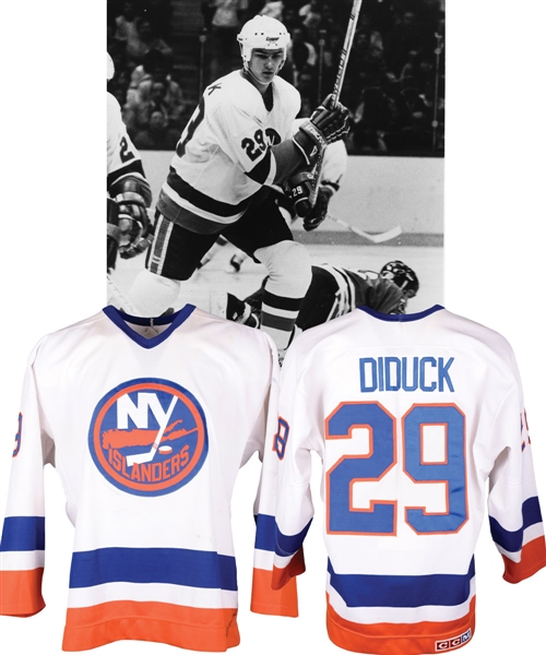 Gerald Diducks Mid-1980s New York Islanders Game-Worn Jersey