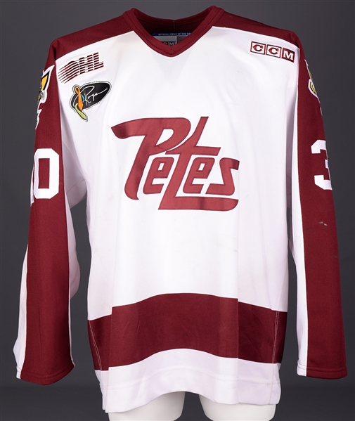 Matt Ioriannis 2003-04 OHL Peterborough Petes Game-Worn Jersey - Roger Neilson Memorial Patch!