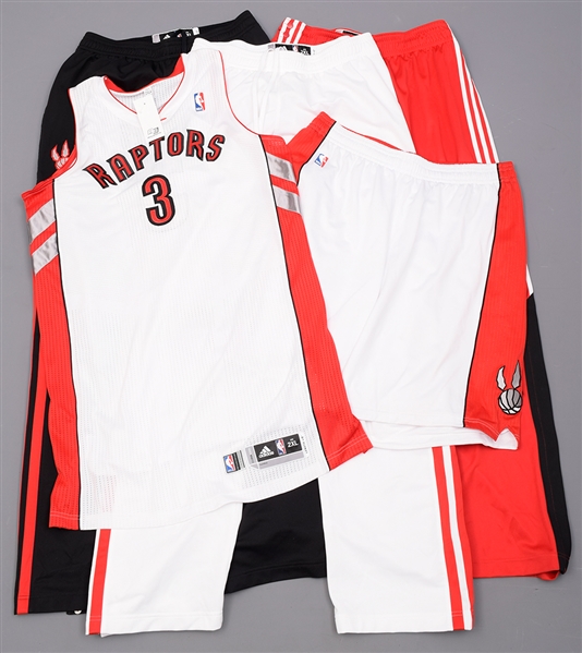 Gary Forbes 2011-12 Toronto Raptors Game-Worn Jersey Plus Raptors Warm-Up Pants (3) and Game-Worn Shorts
