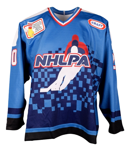 Luc Robitailles 1994 NHLPA 4-on-4 Challenge Team Quebec Game-Worn Jersey with NHLPA LOA
