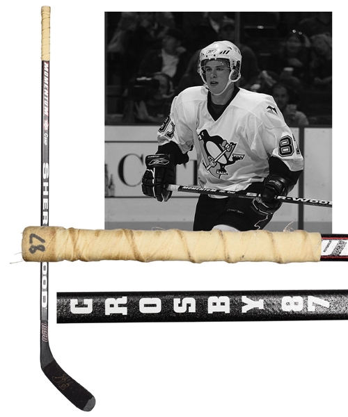Sidney Crosbys 2005-06 Pittsburgh Penguins Signed Game-Used Rookie Stick with LOA