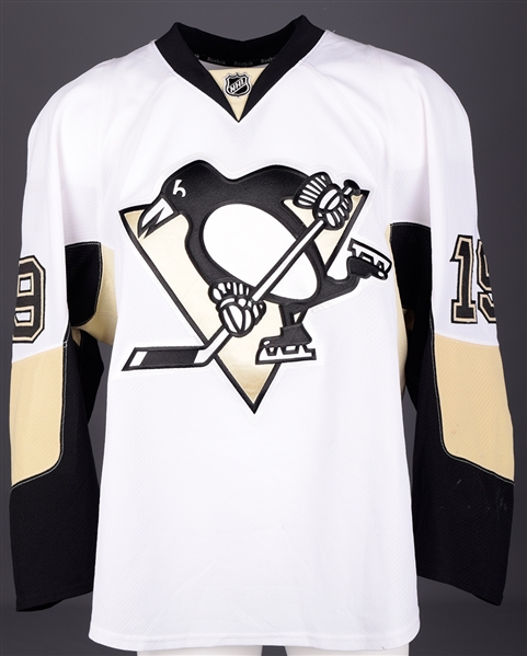 Beau Bennetts 2012-13 Pittsburgh Penguins Game-Worn Rookie Season Jersey - Team Repairs!
